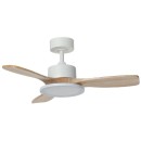 Ventilateurs plafonniers LED - Ventilateur plafonnier 3000 lm Ø970 – ZEPHYRUS – blanc mat, pales bois naturel