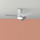 Ventilateurs plafonniers LED - Ventilateur plafonnier 2400 lm Ø1066 – ALCYON – blanc, hélice bois clair