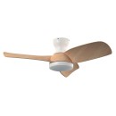 Ventilateurs plafonniers LED - Ventilateur plafonnier 2400 lm Ø1066 – ALCYON – blanc, hélice bois clair