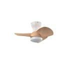 Ventilateurs plafonniers LED - Ventilateur plafonnier 2400 lm Ø610 – ALCYON – blanc, hélice bois clair