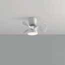 Ventilateurs plafonniers LED - Ventilateur plafonnier connecté 2100 lm Ø560 – AERIS – blanc mat, bois naturel