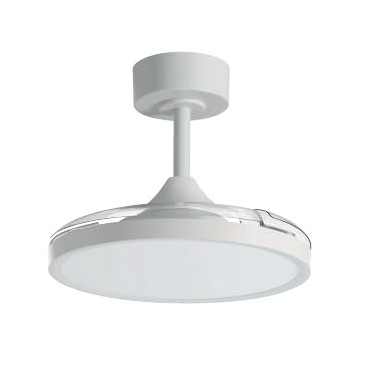 Ventilateurs plafonniers LED - Ventilateur plafonnier 3000 lm Ø1070 – EOLIS – blanc, pales rétractables
