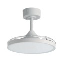 Ventilateurs plafonniers LED - Ventilateur plafonnier 3000 lm Ø1070 – EOLIS – blanc, pales rétractables