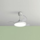 Ventilateurs plafonniers LED - Ventilateur plafonnier 3000 lm Ø1070 – EOLIS – blanc, pales rétractables