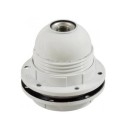 Douilles en Bakélite et PVC - Douille E27 Blanche en Bakélite à anneaux pour Abat-jour - M10 -Idéale pour Vos Créations DIY!