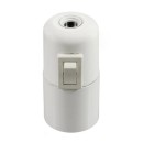 Douilles en plastique - Douille E27 blanche en bakélite avec interrupteur – élégance intemporelle et usage pratique