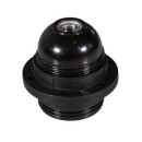 Douilles en Bakélite et PVC - Douille E27 en Bakélite Noire à anneaux pour Abat-jour - M10 -Idéale pour Vos Créations DIY!