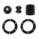 Douilles en Bakélite et PVC - Douille E27 Noire Thermoplastique à anneaux pour Abat-jour - M10 -Idéale pour Vos Créations DIY!