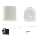 Douilles en Bakélite et PVC - Douille E27 blanche thermoplastique avec interrupteur à tirette