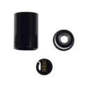Douilles en Bakélite et PVC - Douille E14 noire en Bakélite lisse – solution sobre et durable pour luminaires