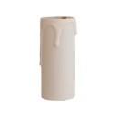Fourreau Bougie carton blanc mat Ø24 mm avec gouttes pour douille E14