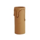 Fourreau Bougie carton brun antique Ø24 mm avec gouttes pour douille E14