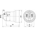 Douilles Techniques - Douille E27 en porcelaine haute température 180°C – Fixation verticale M10x1 – 4A 500V