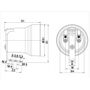 Douilles Techniques - Douille E27 en porcelaine haute température 180°C – Support équerre métal – 4A 500V
