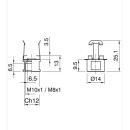 Douilles Techniques - Support / capuchon de fixation G9 M10x1 pour douille technique