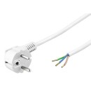 Câble Vinyl Vintage - Cordon électrique blanc rond 3 fils avec terre et fiche 3 pôles – 3x0,75 mm² – 1,5 m