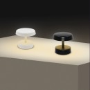 Lampes sans fils pour table et jardin - Lampe LED rechargeable noire SAN – éclairage tactile nomade IP44 USB-C