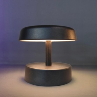 Lampes sans fils pour table et jardin - Lampe LED rechargeable noire SAN – éclairage tactile nomade IP44 USB-C