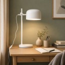 Lampe à poser - URBAN DESK L – Lampe de bureau blanche en métal avec culot E27