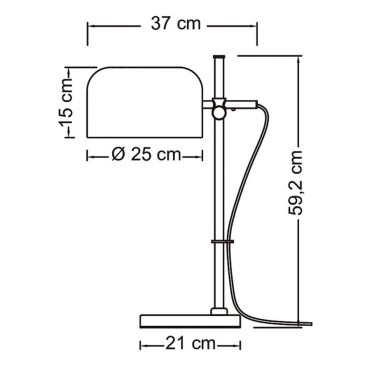 Lampe à poser - URBAN – Lampe de bureau noire en métal avec culot E27