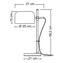 Lampe à poser - URBAN – Lampe de bureau noire en métal avec culot E27