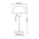 Lampe à poser - URBAN S – Lampe de table blanche en métal avec culot E27