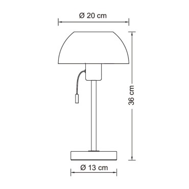 Lampe à poser - URBAN S – Lampe à poser noire en métal avec culot E27