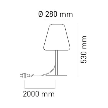 Lampe à poser - GARDA – Lampe à poser extérieure anthracite avec culot E27