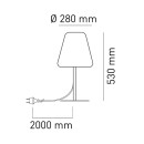Lampe à poser - GARDA – Lampe à poser extérieure anthracite avec culot E27