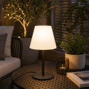 Lampe à poser - GARDA – Lampe à poser extérieure anthracite avec culot E27