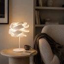 Lampe à poser - CLOUD – Lampe à poser design blanche avec pied métal