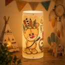 Lampe à poser - DECOKIDS Indien – Lampe de chevet enfant motif ourson indien