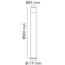 Éclairage jardin & terrasse - Borne extérieure CADICE aspect cuivre IP44 E27 pour terrasse, allée et jardin