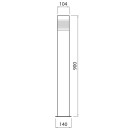Éclairage jardin & terrasse - Borne extérieure KALLIO anthracite IP44 E27 – Éclairage design pour allée et jardin