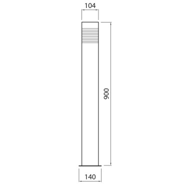 Éclairage jardin & terrasse - Borne extérieure KALLIO granit clair IP44 E27 – Éclairage design pour allée et jardin
