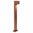 Éclairage jardin & terrasse - Borne extérieure 1 mètre IBIZA10C finition cuivre IP65 GU10 pour terrasse et allée
