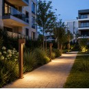 Éclairage jardin & terrasse - Borne extérieure 1 mètre IBIZA10C finition cuivre IP65 GU10 pour terrasse et allée