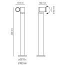 Éclairage jardin & terrasse - Borne extérieure orientable MERIDA6C finition cuivre IP65 GU10 pour jardin et terrasse