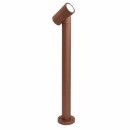 Éclairage jardin & terrasse - Borne extérieure orientable MERIDA6C finition cuivre IP65 GU10 pour jardin et terrasse