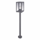 Éclairage jardin & terrasse - Borne lanterne extérieure LEON P anthracite 1 mètre IP44 E27 pour jardin et allée