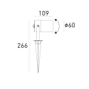 Éclairage jardin & terrasse - Spot piquet extérieur orientable SPIKY1C finition effet cuivre IP65 GU10 pour jardin