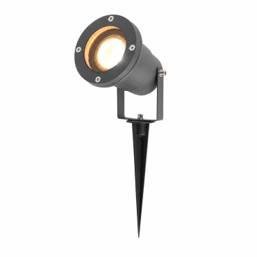 Éclairage jardin & terrasse - Spot piquet extérieur SPIKY2 anthracite IP65 GU10 orientable pour jardin
