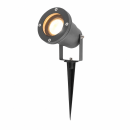 Éclairage jardin & terrasse - Spot piquet extérieur SPIKY2 anthracite IP65 GU10 orientable pour jardin