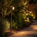 Éclairage jardin & terrasse - Spot piquet extérieur orientable effet cuivre IP65 GU10 pour jardin paysager
