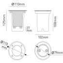 Éclairage jardin & terrasse - Spot encastrable extérieur inox IP67 GU10 pour terrasse et bord de piscine