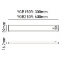 Éclairage cuisine & dressing - Réglette LED CCT rechargeable avec détecteur de présence – 30 cm et 60 cm