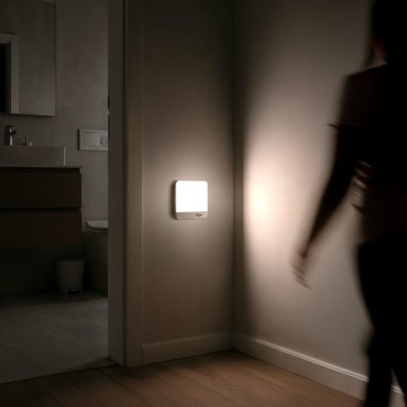 Éclairage cuisine & dressing - Panneau LED carré rechargeable avec détecteur de présence – 200 x 200 mm