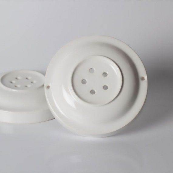 Composants - Rosace porcelaine blanche 5 sorties