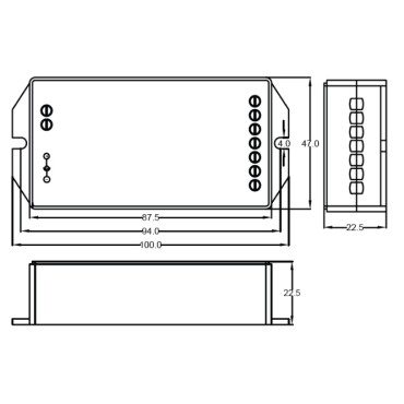 Casambi - PWM5 Pro Casambi - Contrôleur Bluetooth 5 Canaux pour Rubans LED RGB, RGBW, CCT et Monochrome 12-24V