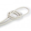 Câbles textiles ronds 3x0.75 mm² Fil Électrique Tissu Ivoire Satin 3x0,75mm² - Câble Électrique Textile de Qualité